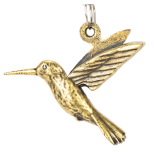 Hummingbird Charm, Brass