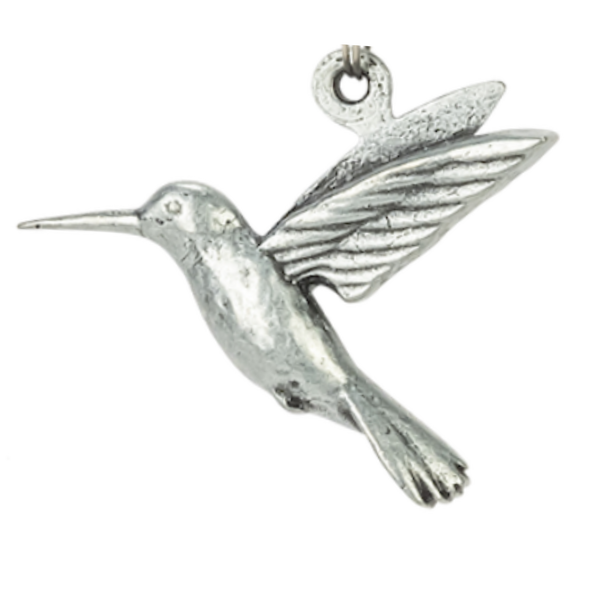 Hummingbird Charm, Pewter