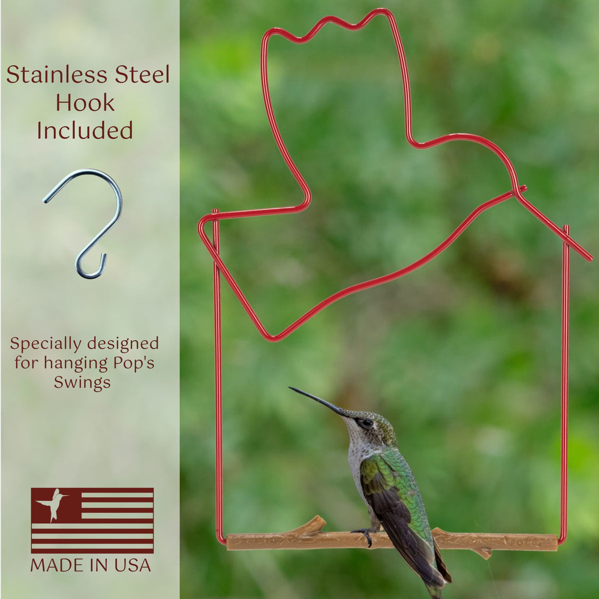Pop's® Craft Hummingbird Swing, Bird Pop's Birding