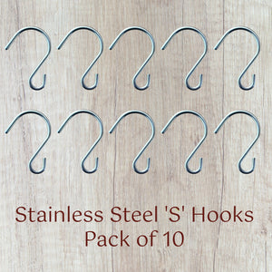 Perfect Little Stainless 'S' Hooks, 10 count