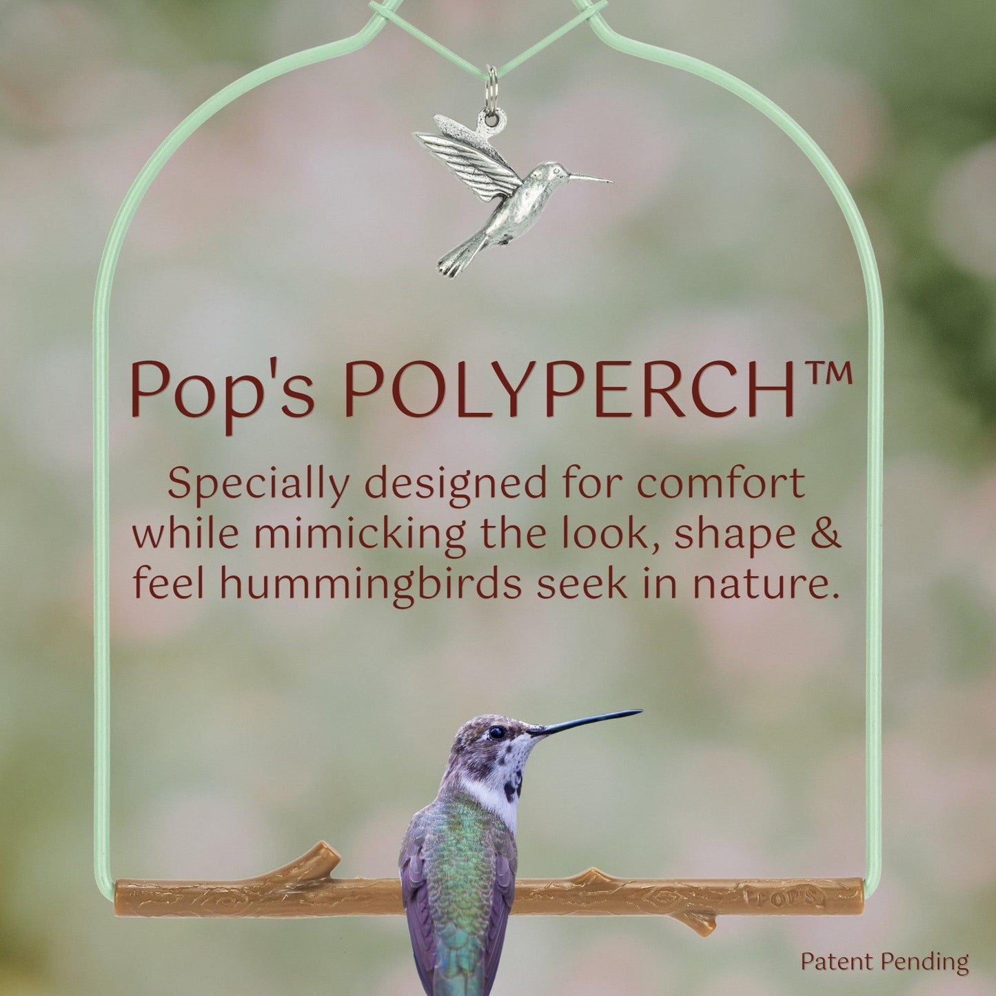 Charm Vintage Copper Hummingbird Swing - Pop's Birding