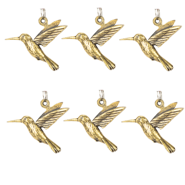 Hummingbird Charm, Brass