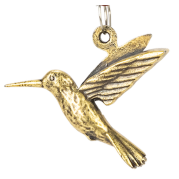 Hummingbird Charm, Brass