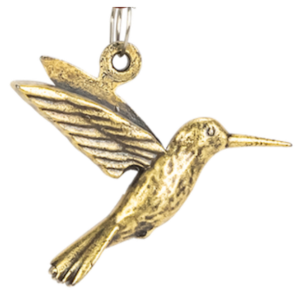 Hummingbird Charm, Brass