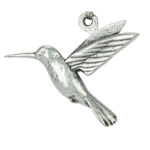 Hummingbird Charm, Pewter
