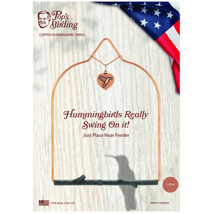 Hummingbird Haven Bundle, Copper Swing Rustic Perch