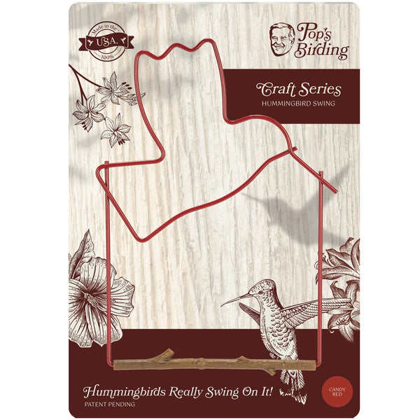 Pop's Birding - Craft Hummingbird Swing, Bird (Case of 12ct) - Case Pack (12ct)