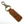 Chestnut leather hummingbird keychain with a brass lobster clasp and key ring