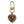 Copper heart charm with a hummingbird, on a gold swivel clasp