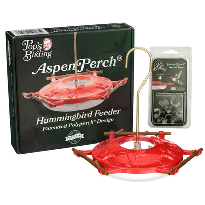 Hummguard® Hummingbird Feeder Bundle, 8 oz Feeder + 12 Nectar Tips
