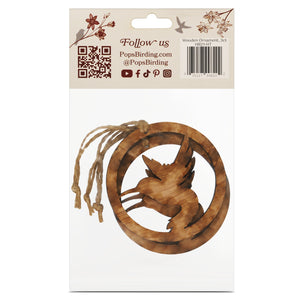 Wooden Hummingbird Ornament, 3 Pack