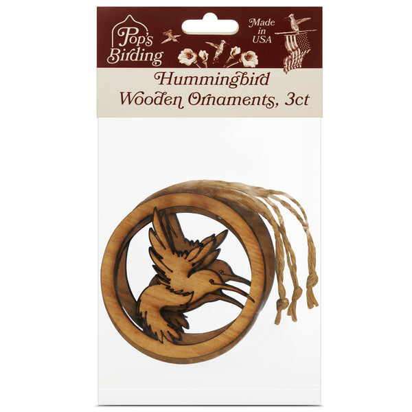 Pop's® Hummingbird Ornament, Wooden