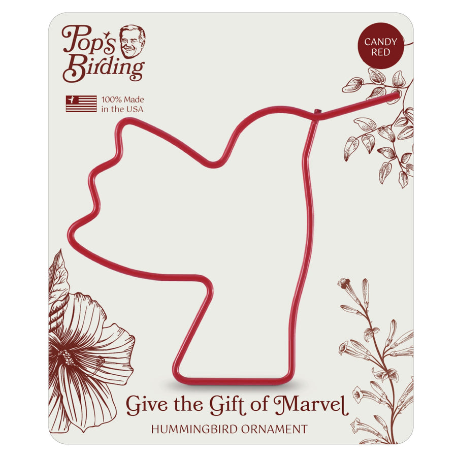 Pop's hummingbird ornament in its package