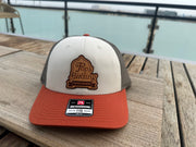 Pop's Birding - Pop's Birding Low Profile Snapback Hat - Cream - Loden - Dark Orange