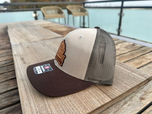 Pop's Birding - Pop's Birding Low Profile Snapback Hat - Cream - Loden - Dark Orange