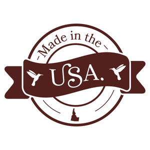 Pop's Birding Made in the USA seal with the state of Idaho