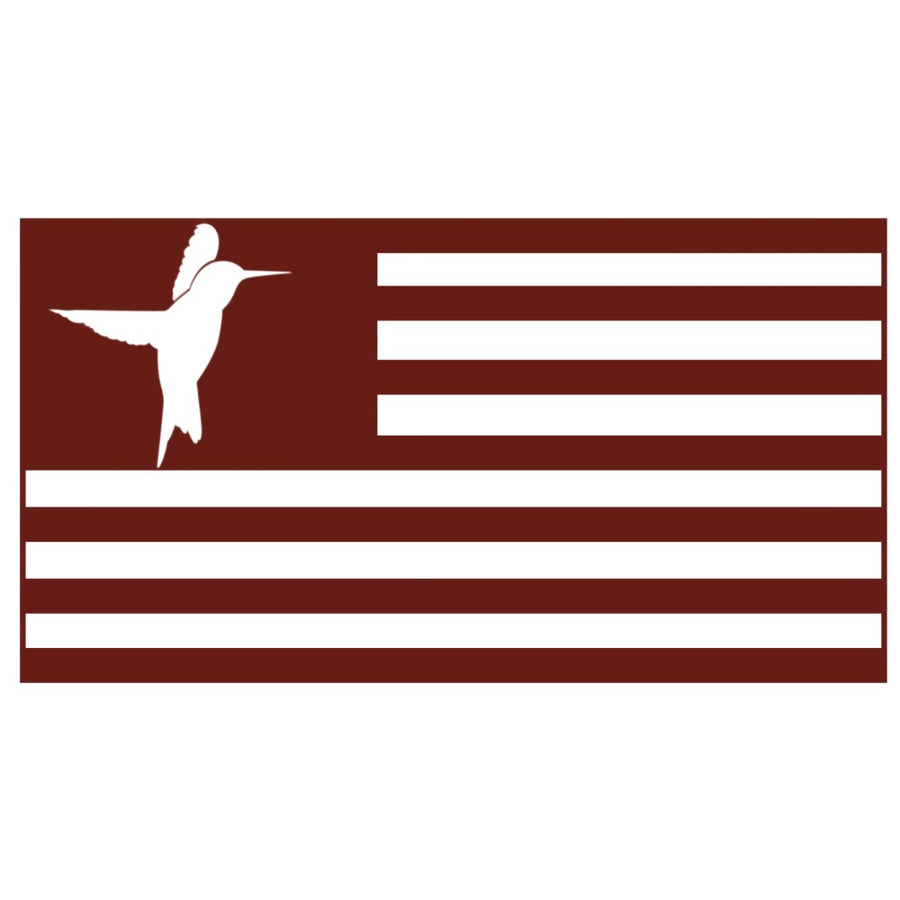 Our flag hummingbird design mark, U.S. Reg. No. 7,044,107.