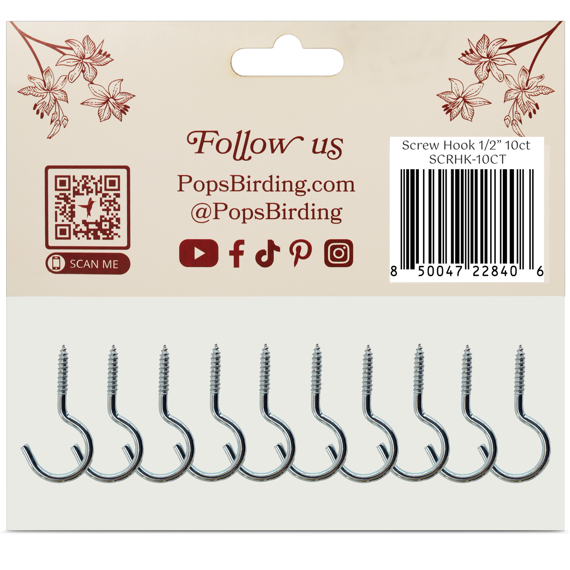 Perfect Little Screw Hooks, 10 count