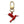 Red hummingbird charm on a gold swivel clasp