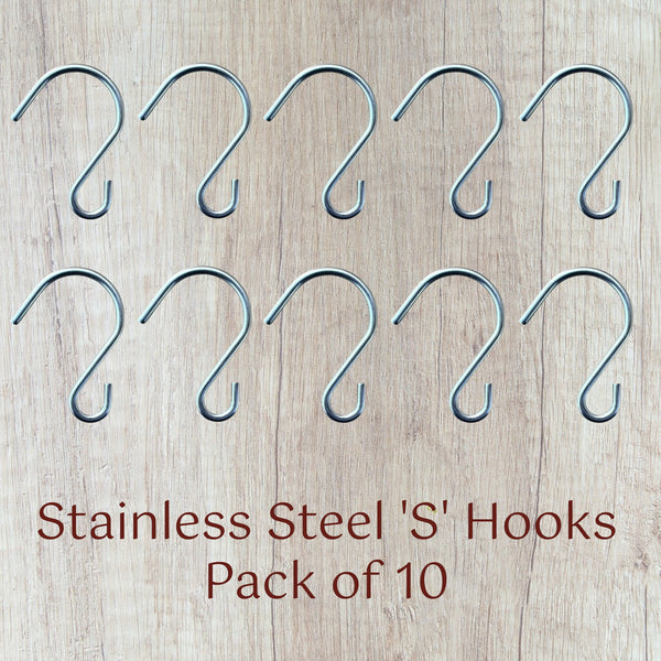 Perfect Little Stainless 'S' Hooks, 10 count (Case of 12ct)
