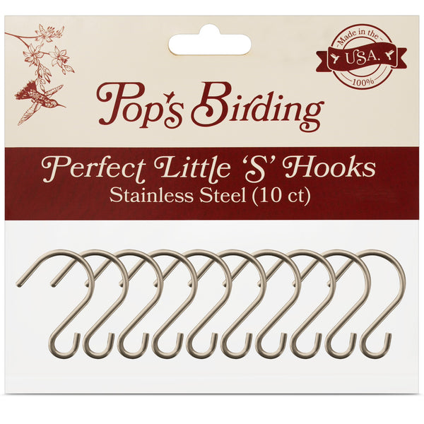 Perfect Little Stainless 'S' Hooks, 10 count (Case of 12ct)