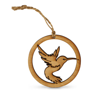 Wooden Hummingbird Ornament, 3 Pack