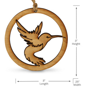 Holiday Haven Bundle, Wooden Hummingbird Ornament 3 PK