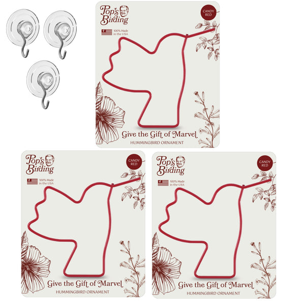 Hummingbird Ornament, Marvel Red