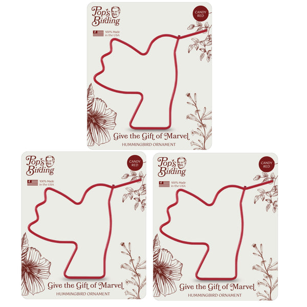 Hummingbird Ornament, Marvel Red
