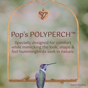Pop's Birding - Copper Hummingbird Swing (Case of 12ct) - Case Pack (12ct) / Bark
