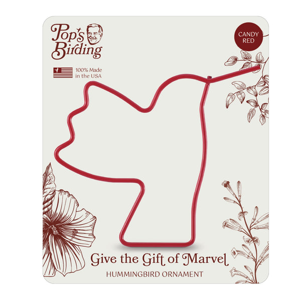 Hummingbird Ornament, Marvel Red