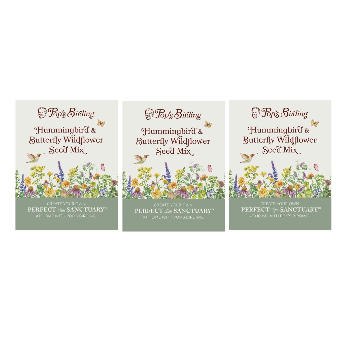 Pop's® Perfect Little Sanctuary® Wildflower Seed Blend - Hummingbird, Butterflies and Pollinators, 400mg