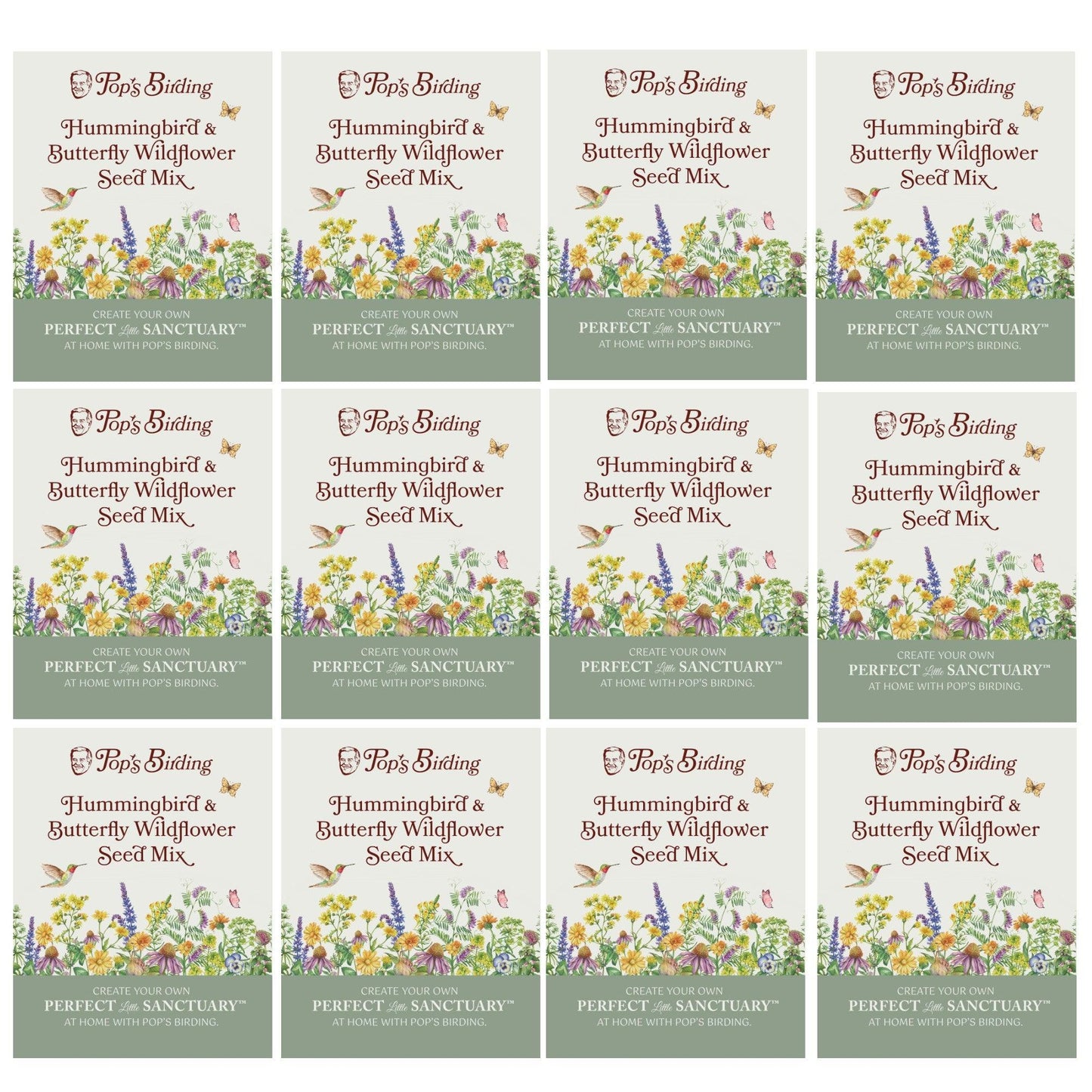 Hummingbird & Butterfly Wildflower Pollinator Seed Mix