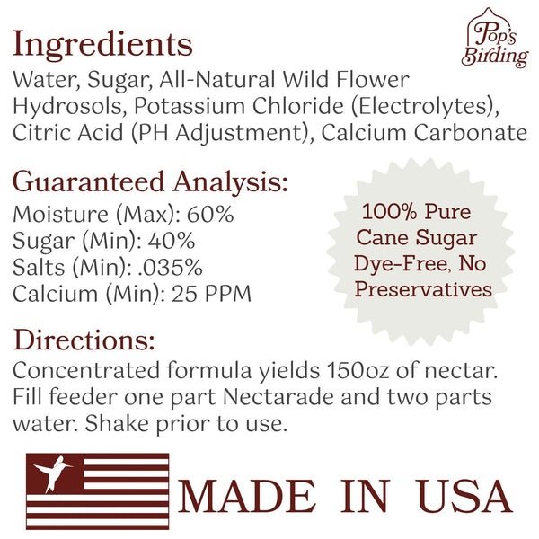 Pop's Birding - Pop's® Nectarade® Hummingbird Nectar, Concentrate - 50.7 oz - Single