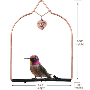Pop's Birding - Copper Hummingbird Swing (Case of 12ct) - Case Pack (12ct) / Bark